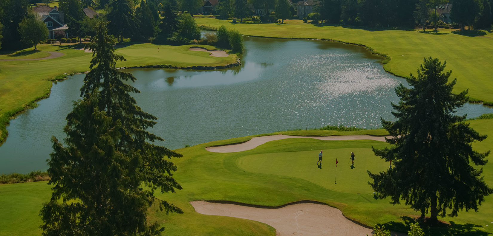 golfers on course