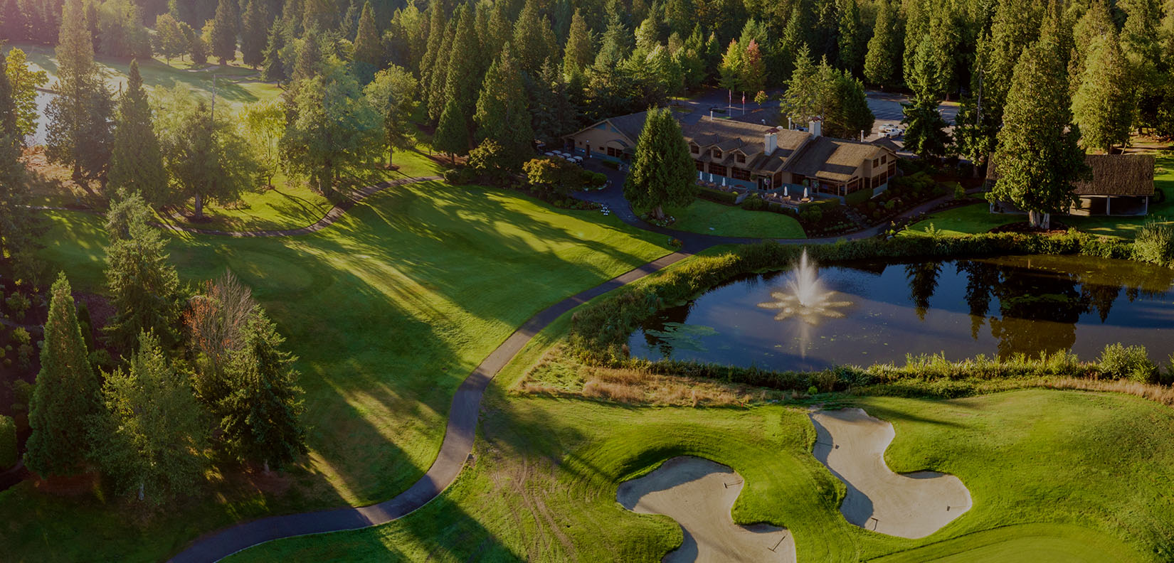 golf club and pond