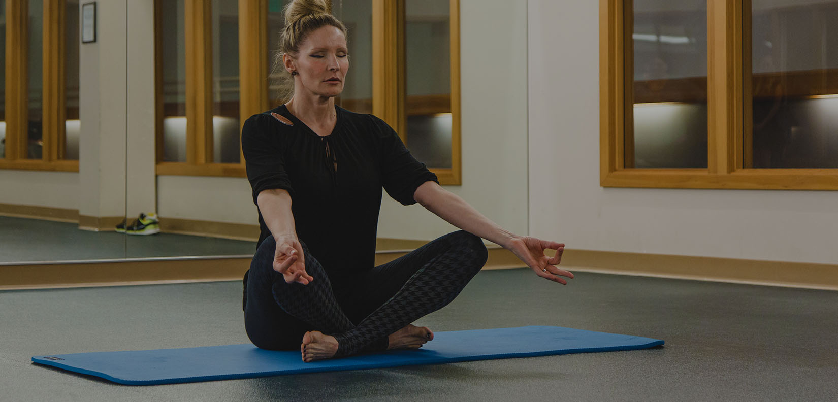 woman doing yoga