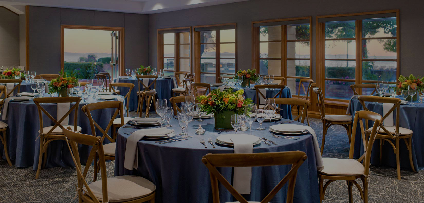 celebration tables in room