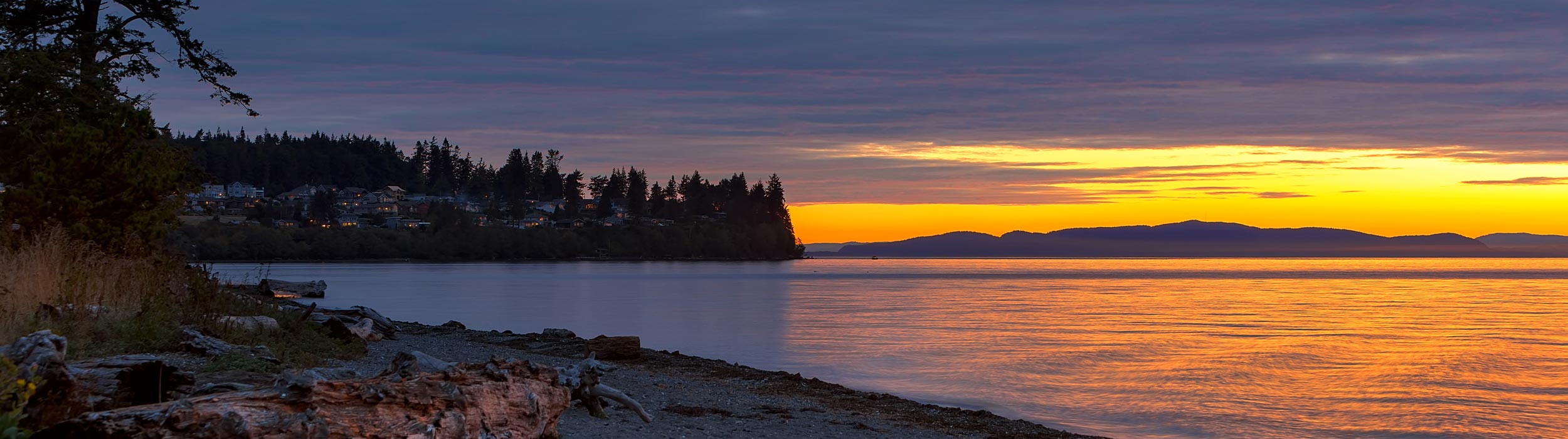 Bay at sunset