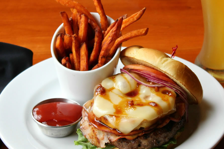 burger and fries