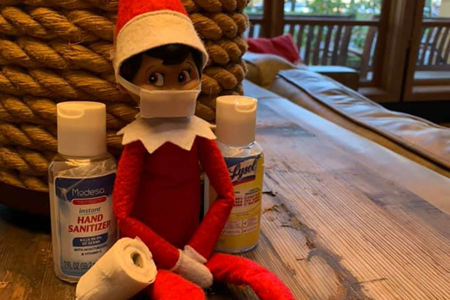 elf on the shelf with mask
