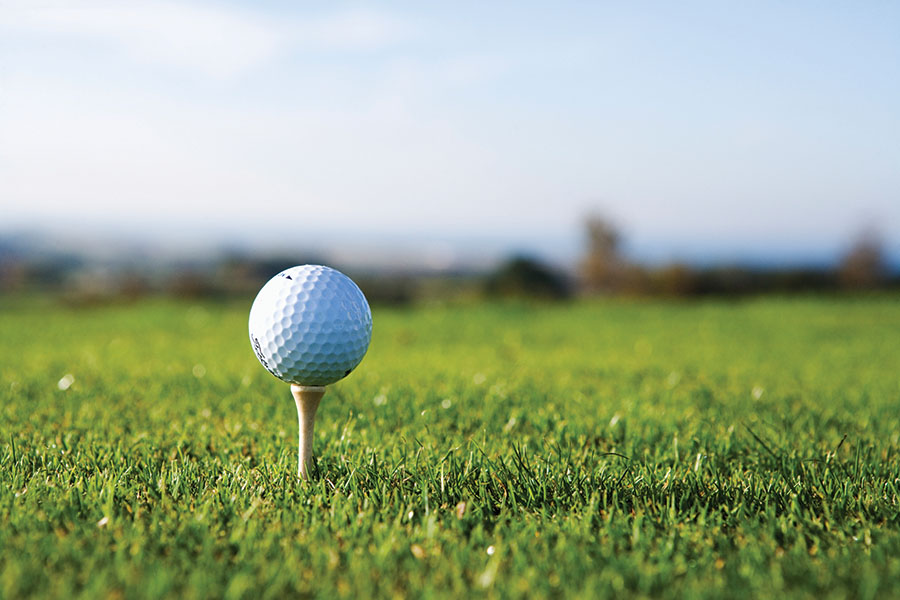 golf ball close up